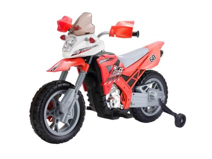 Dětská elektrická motorka Cross červená