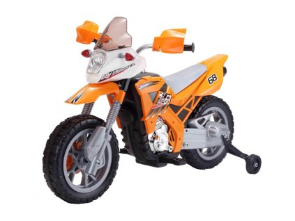 Dětská elektrická motorka Cross oranžová