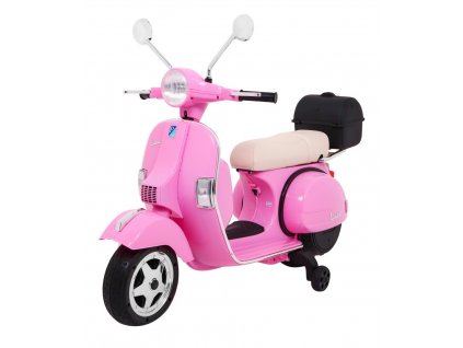 Dětská elektrická motorka Vespa růžová