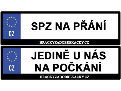 Vlastní SPZ s nápisem na elektrické autíčko