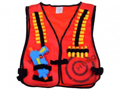 Nerf taktická Vesta s 25 náboji RED