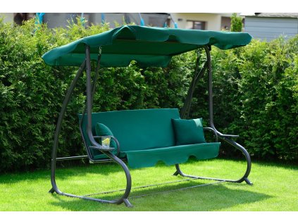 Tomido Zahradní houpačka COMFORT LUX tmavě zelená