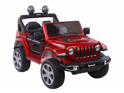 Elektrické autíčko Jeep Wrangler Rubicun lakované červené