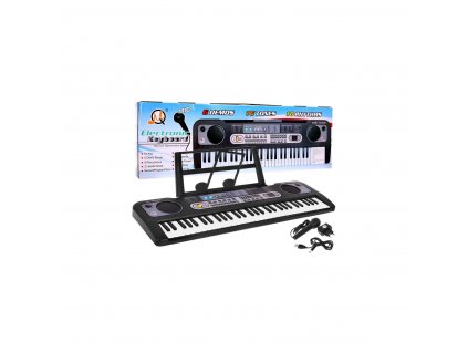 Dětský elektrický keyboard s mikrofonem a stojanem na noty