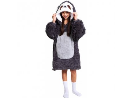 Cozy Noxxiez CH322 Lenochod - hřejivá televizní mikinová deka s kapucí pro děti 7 - 12 let