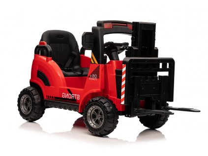 Dětský elektrický vysokozdvižný vozík STRONG červený