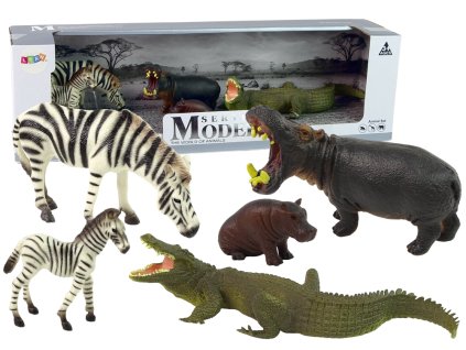 Set figurek divokých afrických zvířat