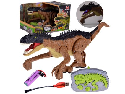 Hnědý prehistorický dinosaurus na dálkové ovládání