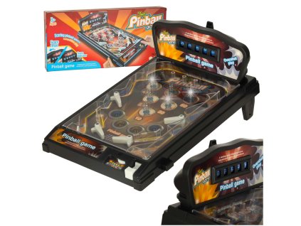 Elektronický pinballový stůl se světly a hudbou černý