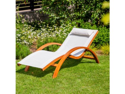 Krémové zahradní lehátko Larice PATIO