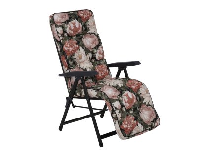 Polohovací zahradní křeslo s podnožkou Lena Plus Black Edition A101-23PB PATIO