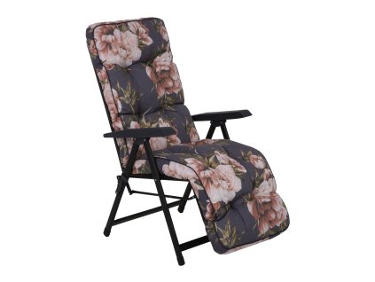 Polohovací zahradní křeslo s podnožkou Lena Plus Black Edition A098-01IB PATIO