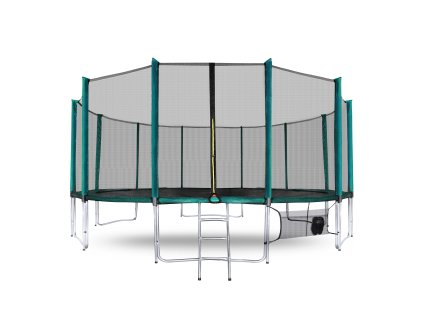 k4412 aga sport pro trampolina 518 cm tmave zelena ochranna sit zebrik kapsa na obuv new 1