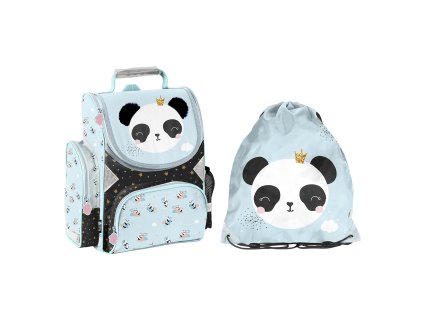Paso Školní set aktovka + vak na záda Panda