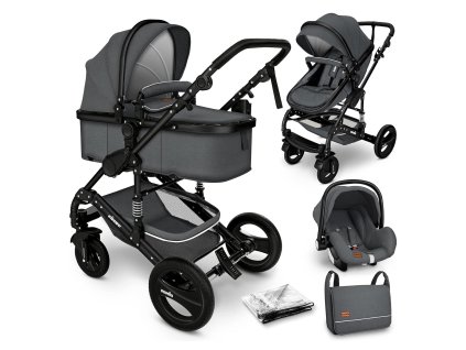 k18606 kiduku kombinovany kocarek 3v1 sedycerny 1