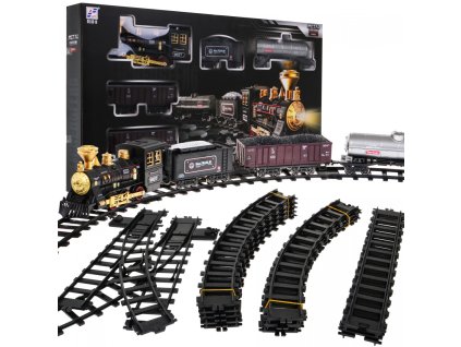 Kouřový vlak Dlouhá trať + retro lokomotiva + 4 vagóny