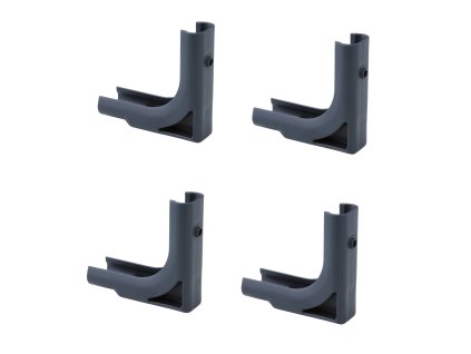 Sada 4 rohových násadek na nožky křesla / lehátka / lůžka 36 x 18 mm PATIO