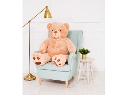 Plyšový medvěd Adam 130 cm světle hnědý