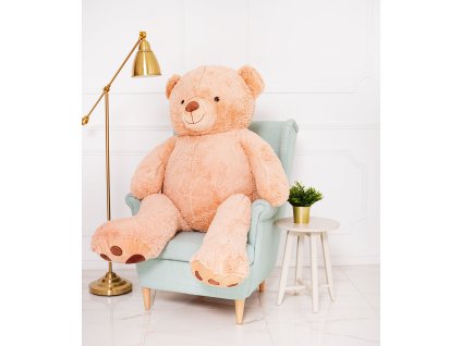 Plyšový medvěd Adam 160 cm světle hnědý
