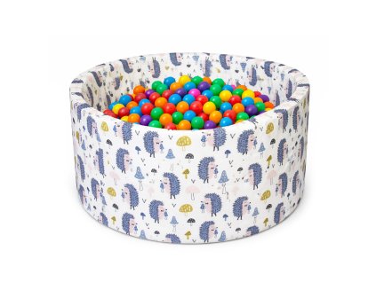 Aga Suchý bazén 90x40 cm s míčky Ježek