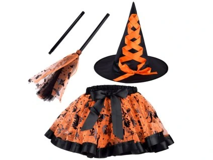 Karnevalový kostým Čarodějnice + koště