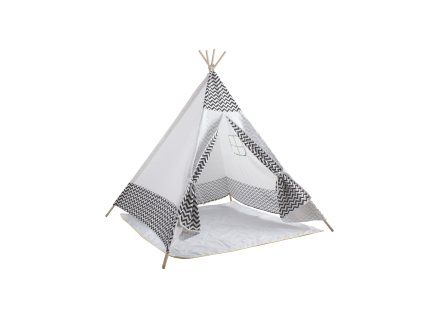 Aga4Kids Dětské Teepee ZigZag Bílý