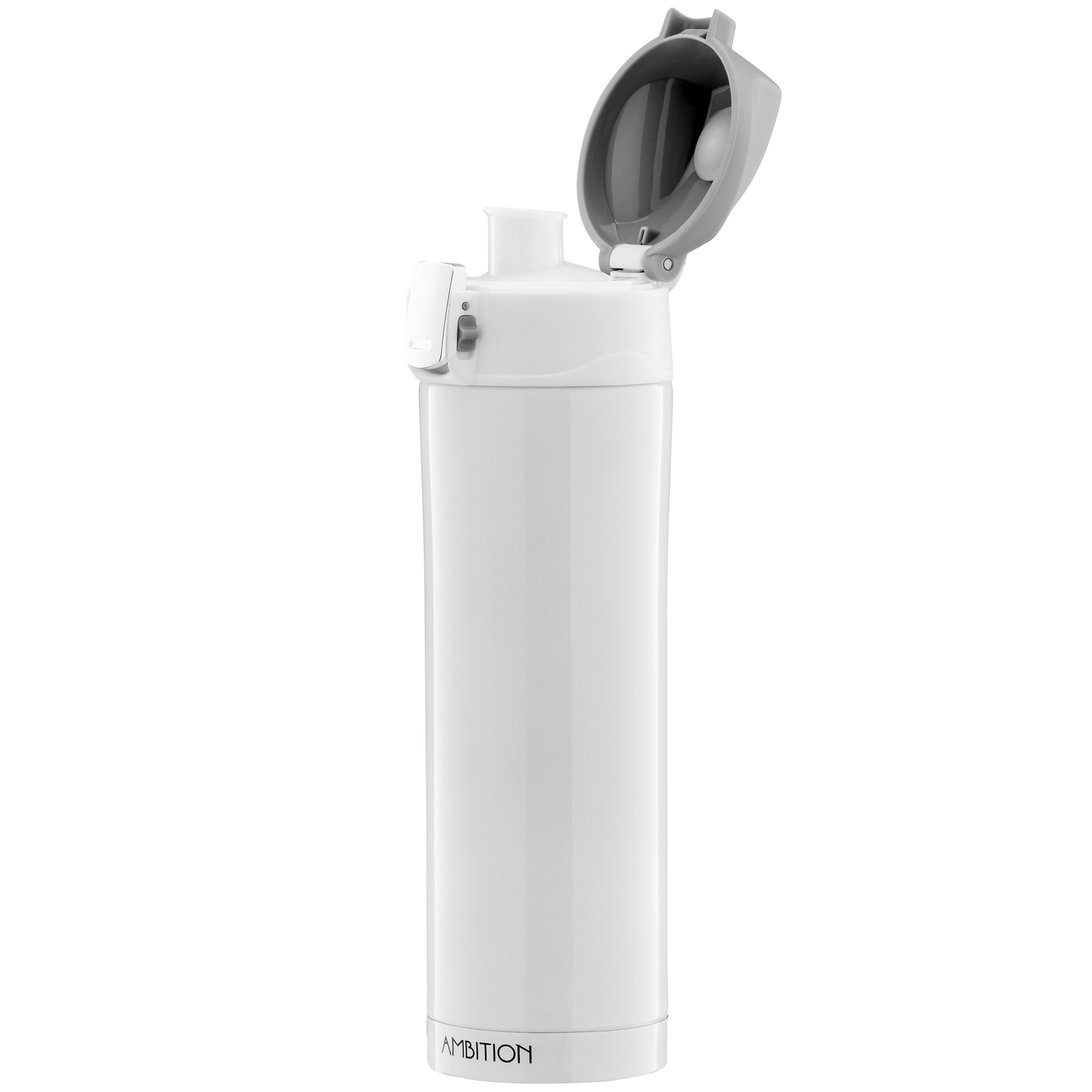 Termohrnek s blokací Glossy White 420 ml AMBITION