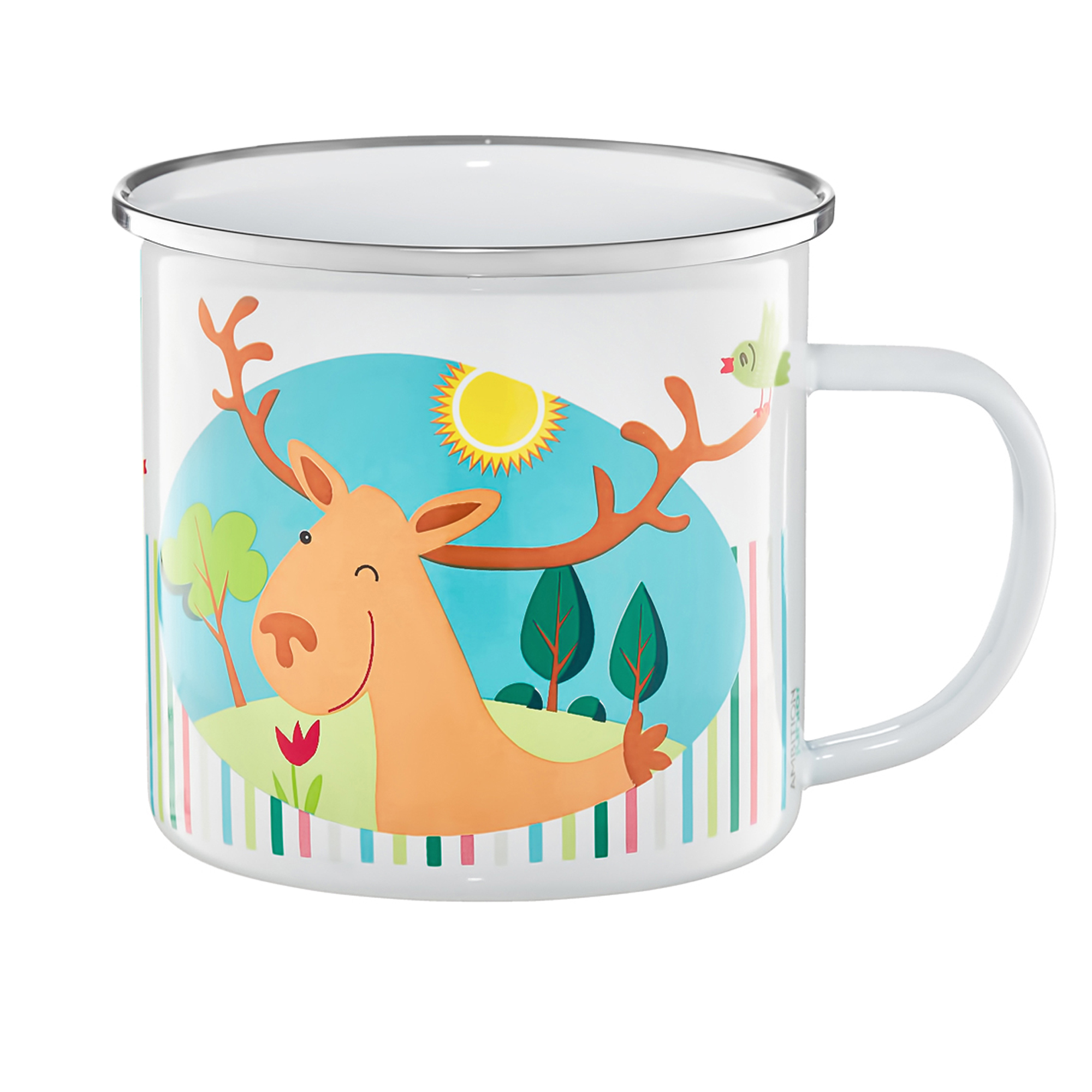 Smaltovaný hrnek Forest Team Medvěd a Sob 520 ml AMBITION JUNIOR