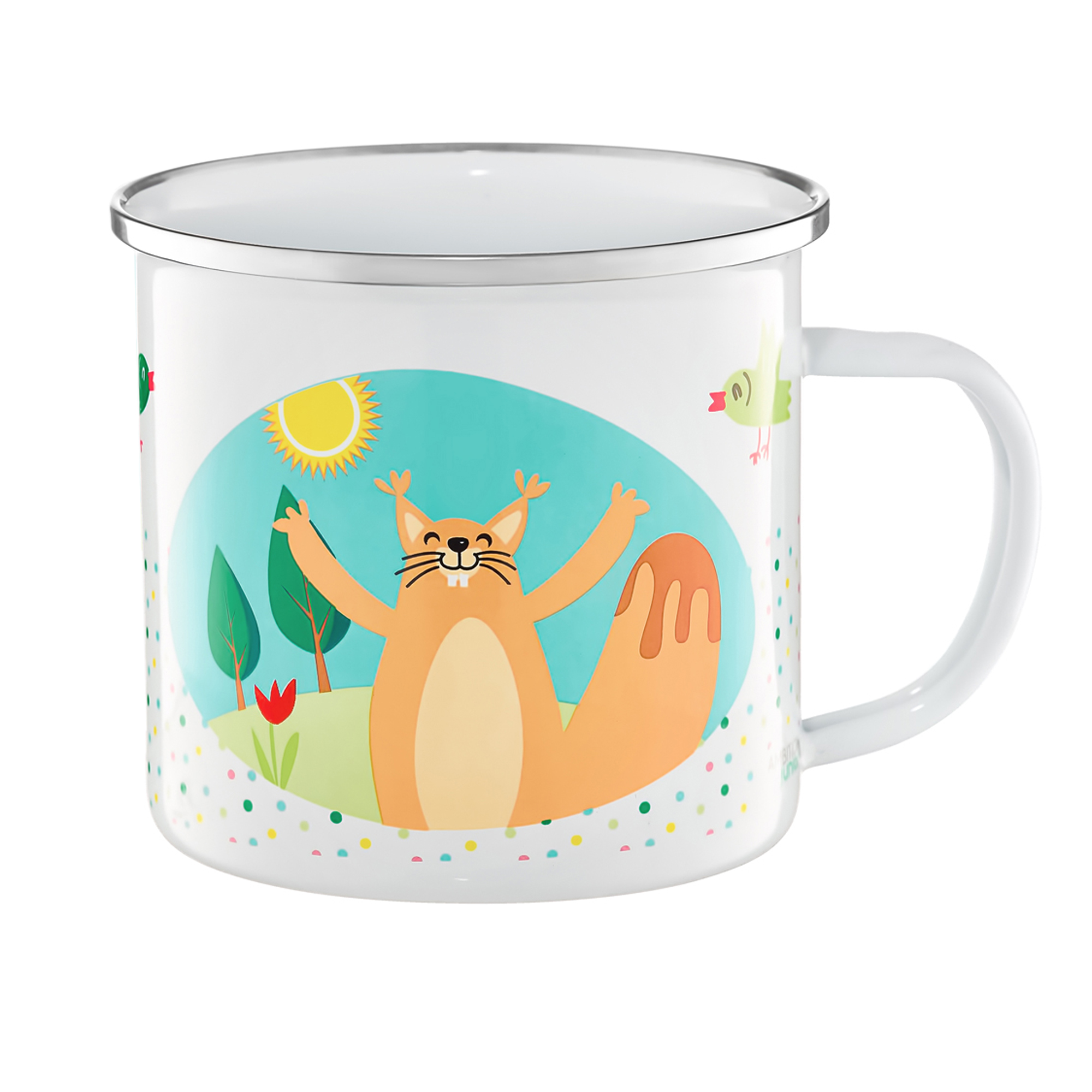 Smaltovaný hrnek Forest Team Mýval a Veverka 520 ml AMBITION JUNIOR