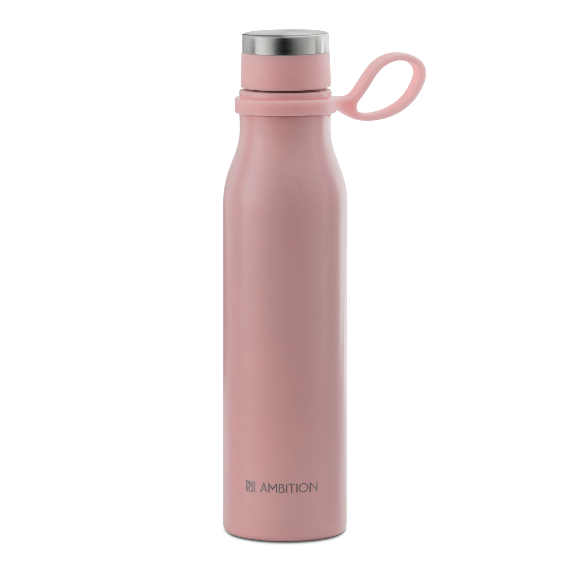 Růžová nerezová termoláhev Silky 480 ml AMBITION