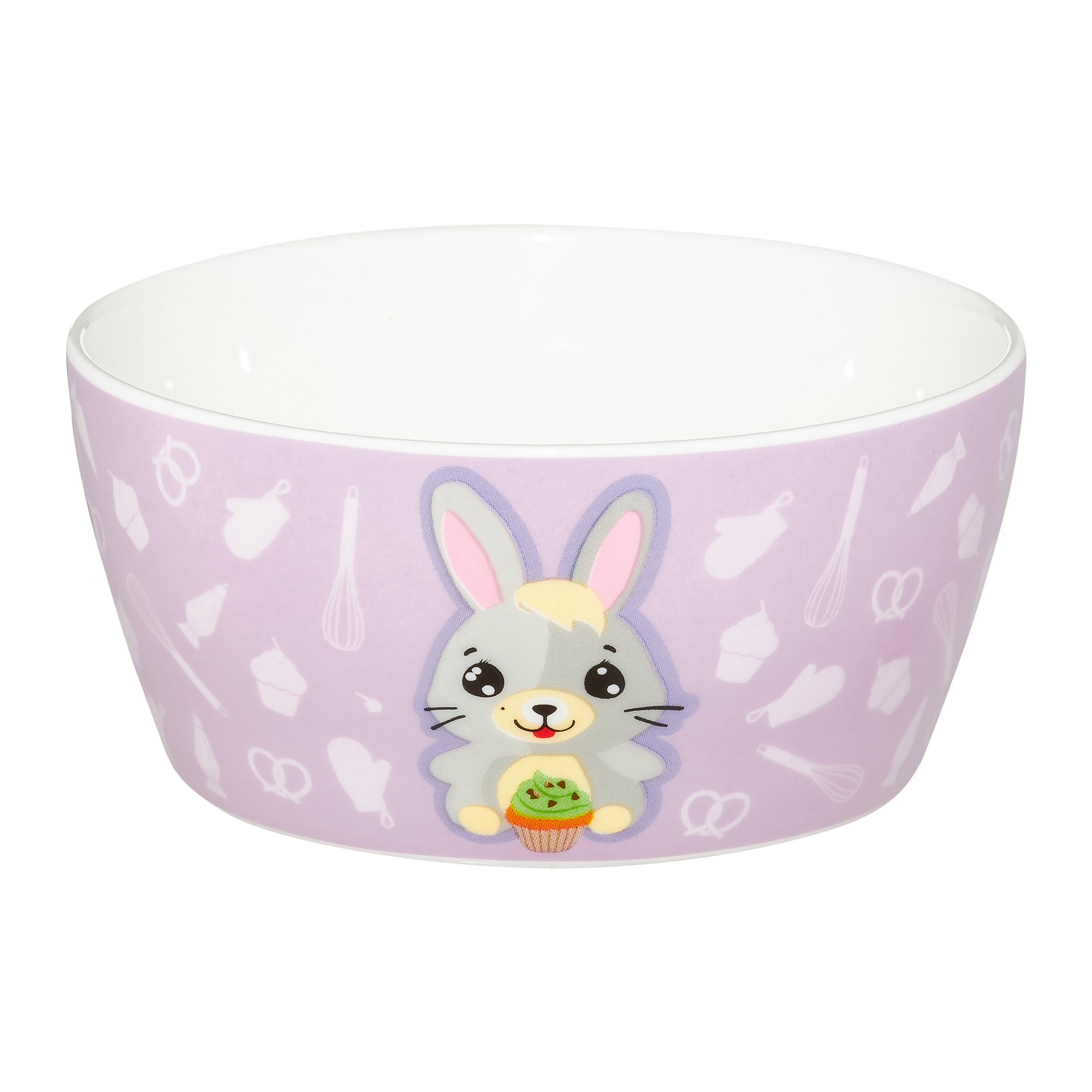 Fialová porcelánová miska Betty a Bunny 400 ml AMBITION JUNIOR