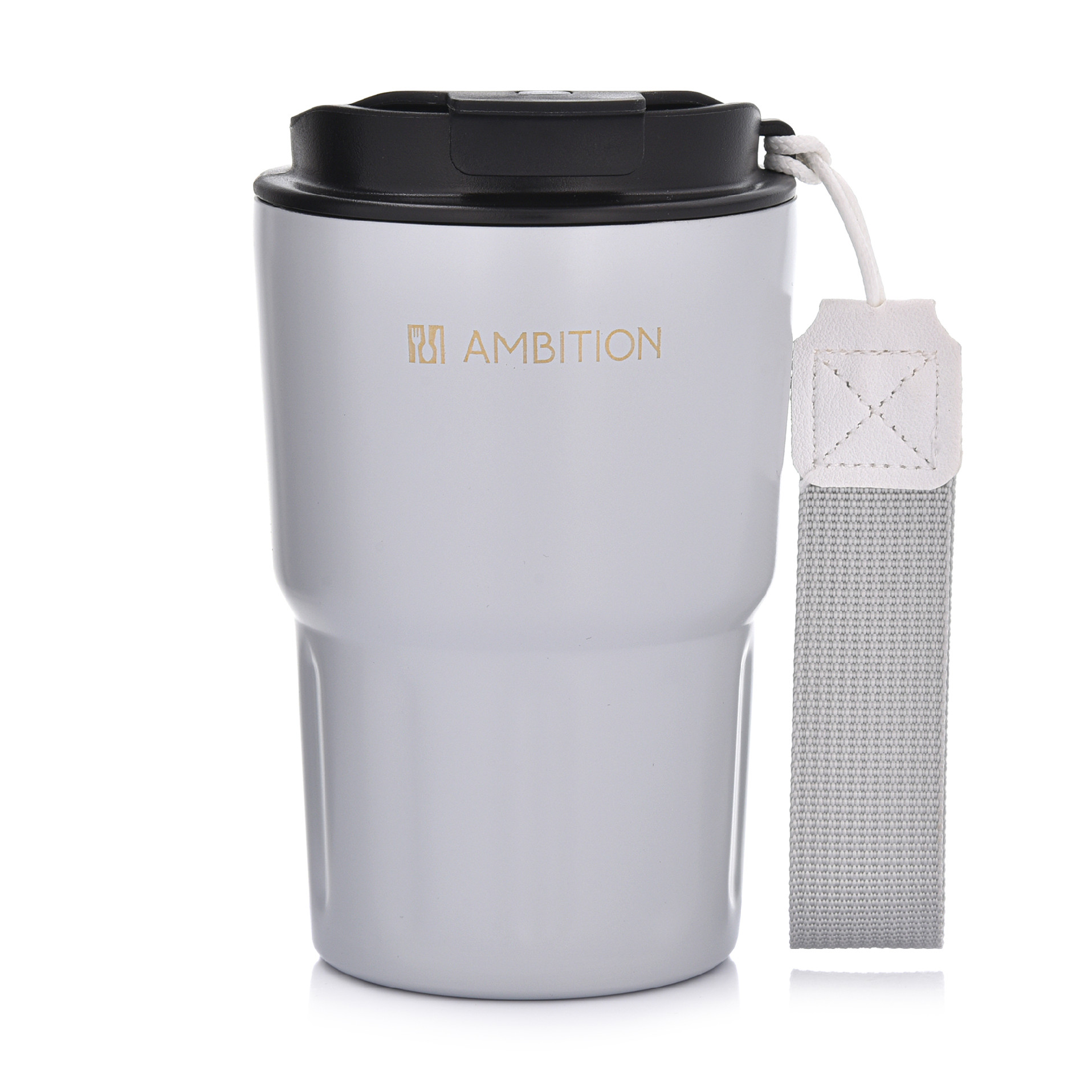 Šedý termohrnek Fern 350 ml AMBITION