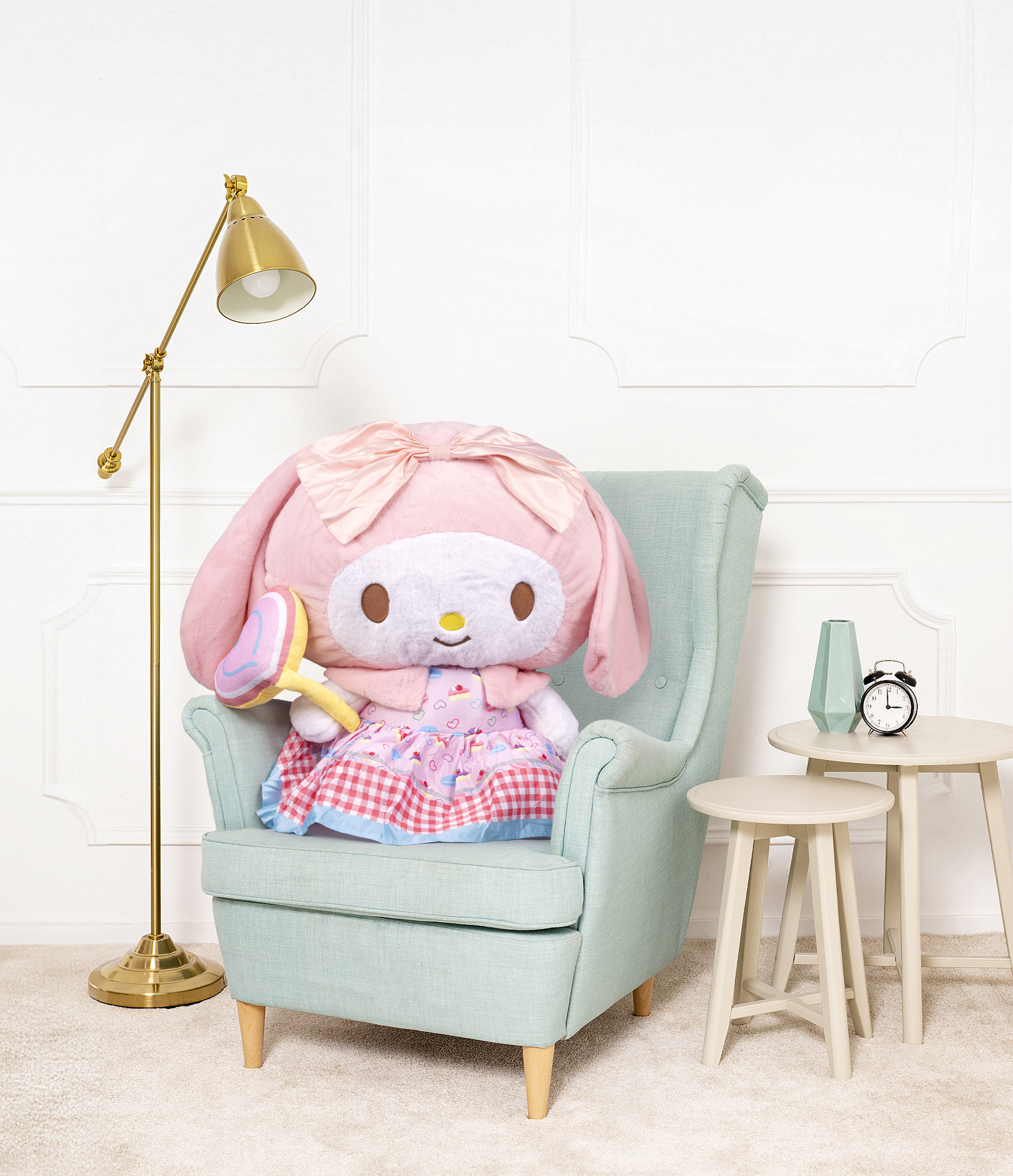 Tomido Plyšová hračka Hello Kitty My Melody s lízátkem 85 cm růžová