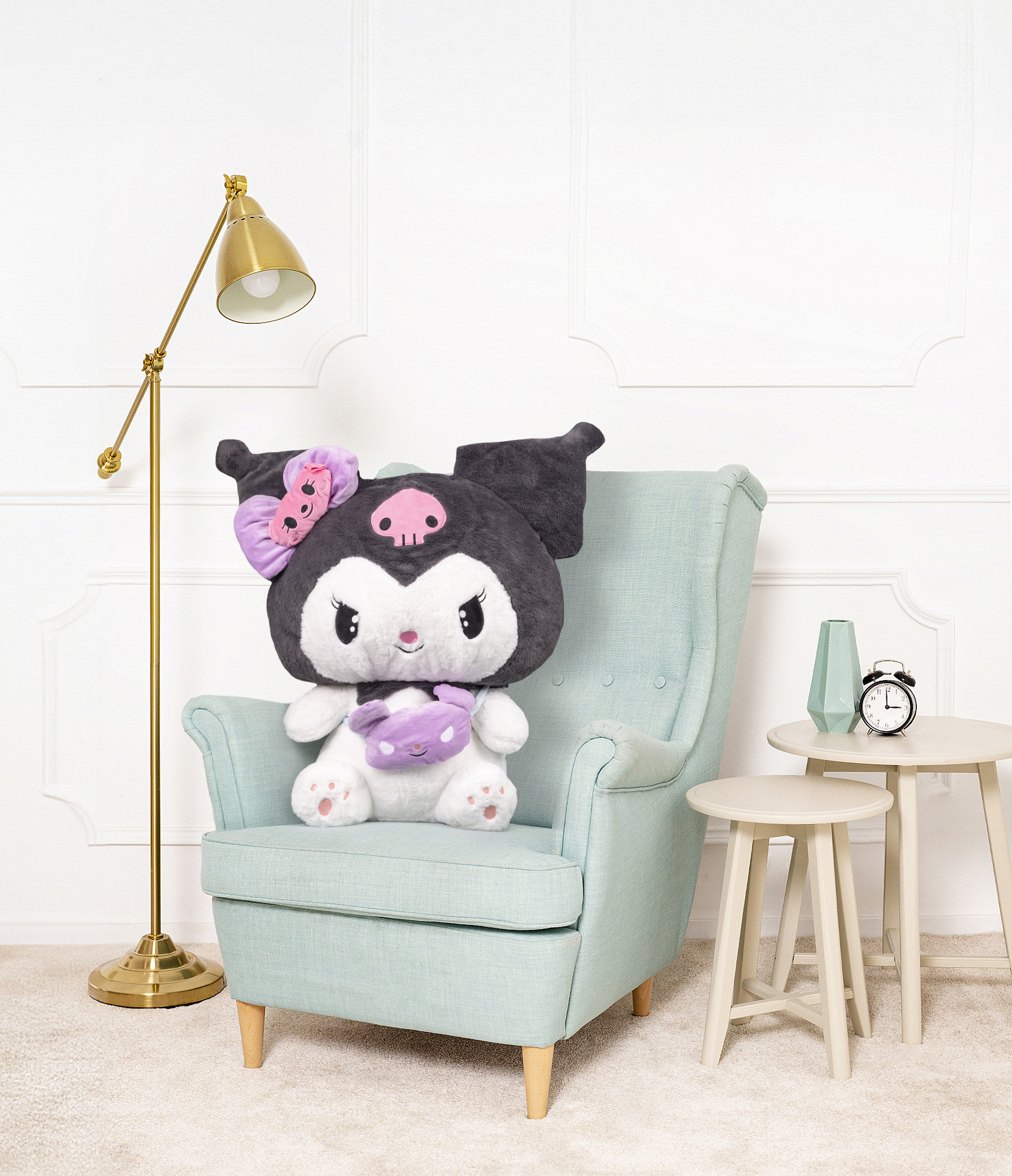 Tomido Plyšová postavička Hello Kitty Kuromi s taškou 80 cm černá