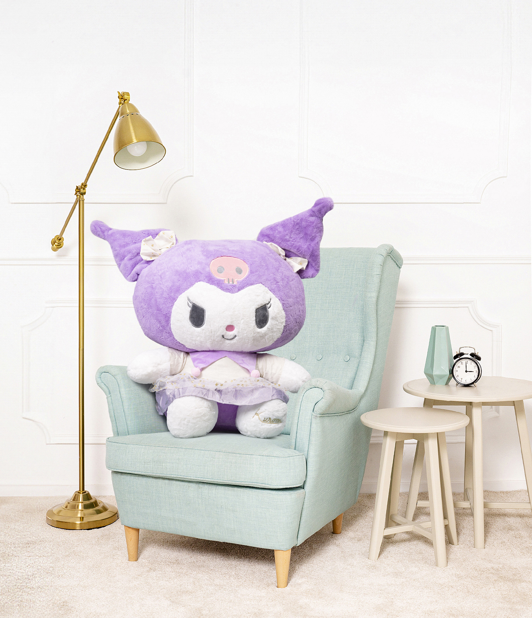Tomido Plyšová postavička Hello Kitty Kuromi 100 cm fialová