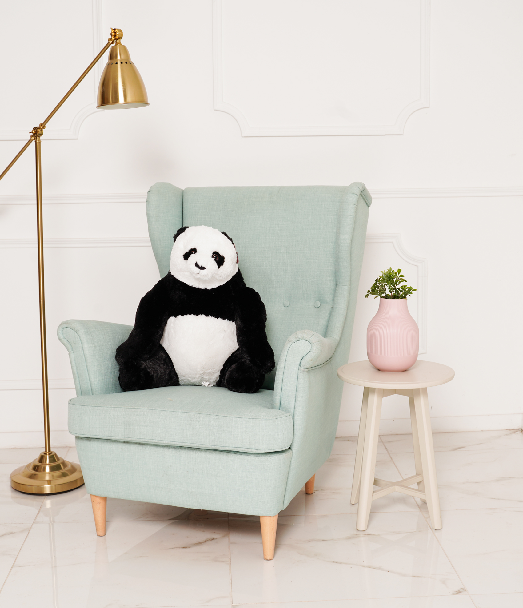 Tomido Plyšová panda Padana Julius 45 cm bílo-černá