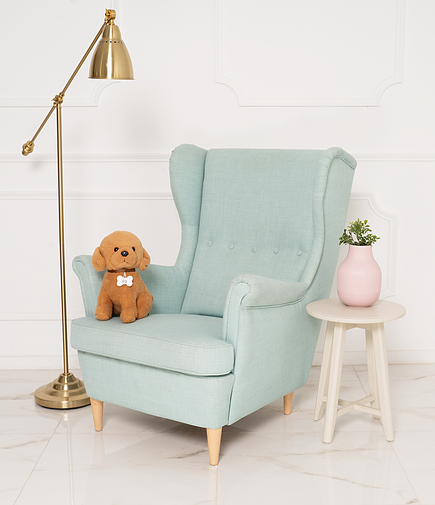 Tomido Plyšový pes Pudl Lucy 30 cm světle béžový