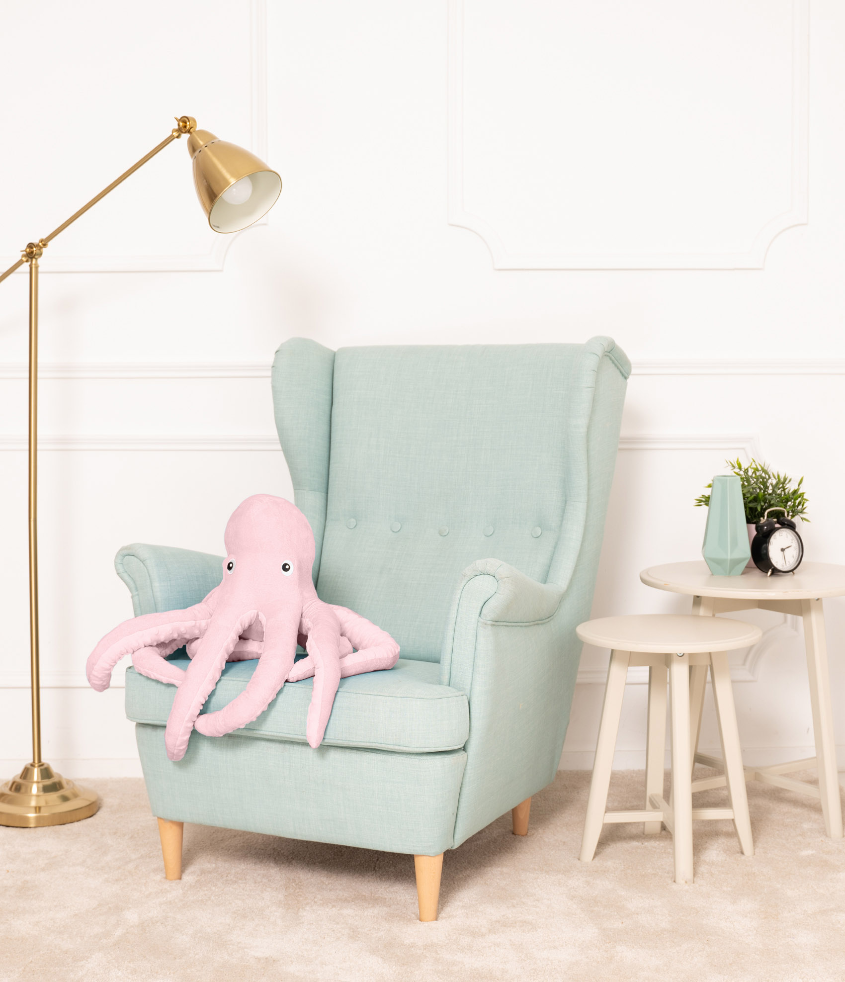 Tomido Plyšová chobotnice EVA50cm 50 cm růžová