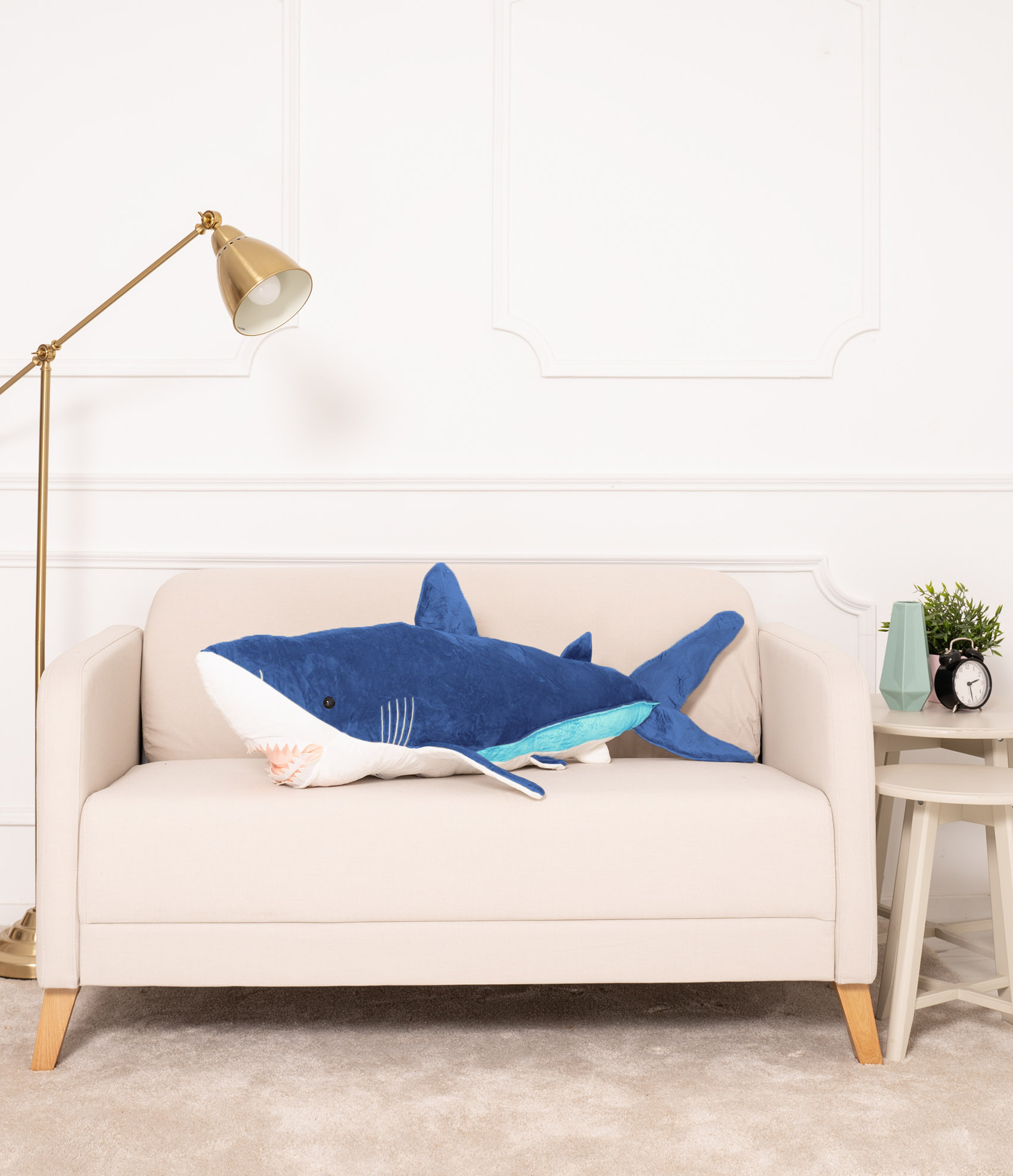 Tomido Plyšový žralok Adi 110 cm modrý