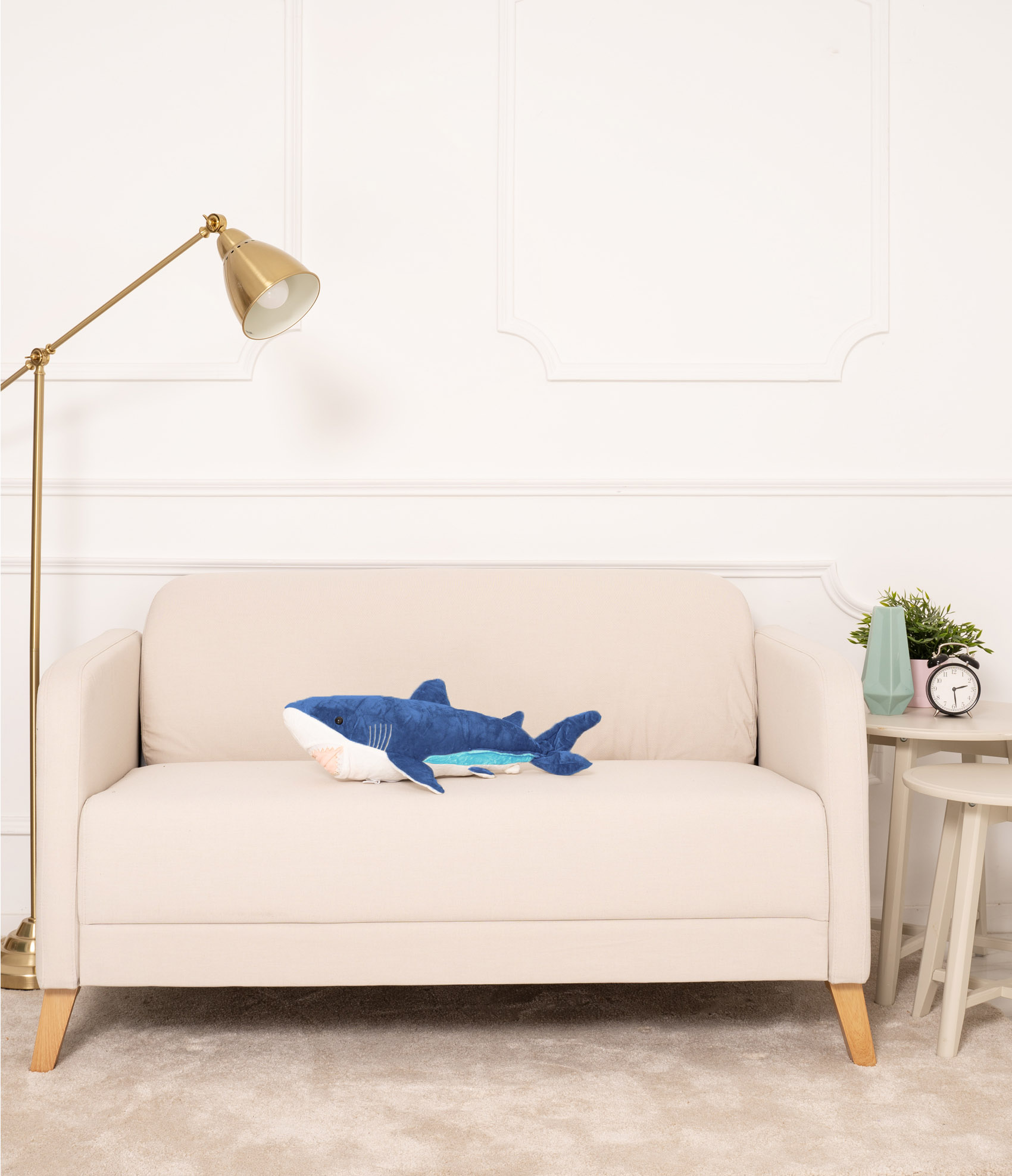 Tomido Plyšový žralok Adi 60 cm modrý