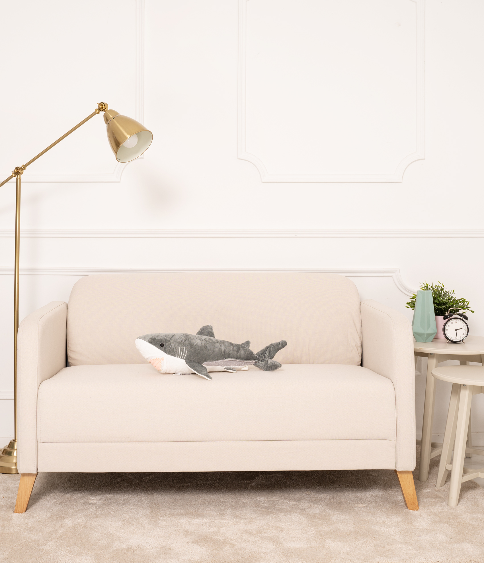 Tomido Plyšový žralok Adi 60 cm šedý