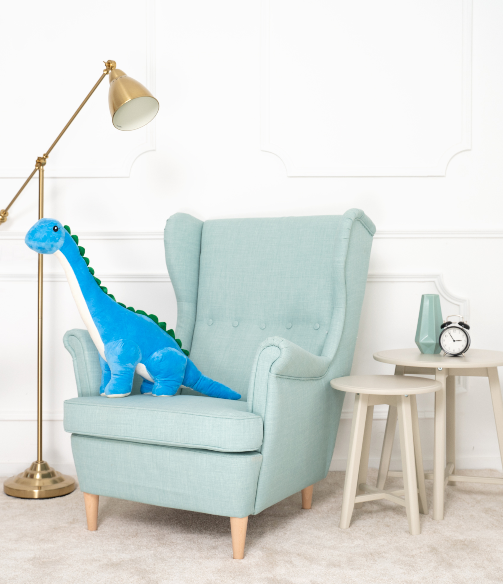 Tomido Plyšový dinosaurus Tobi 80 cm modrý
