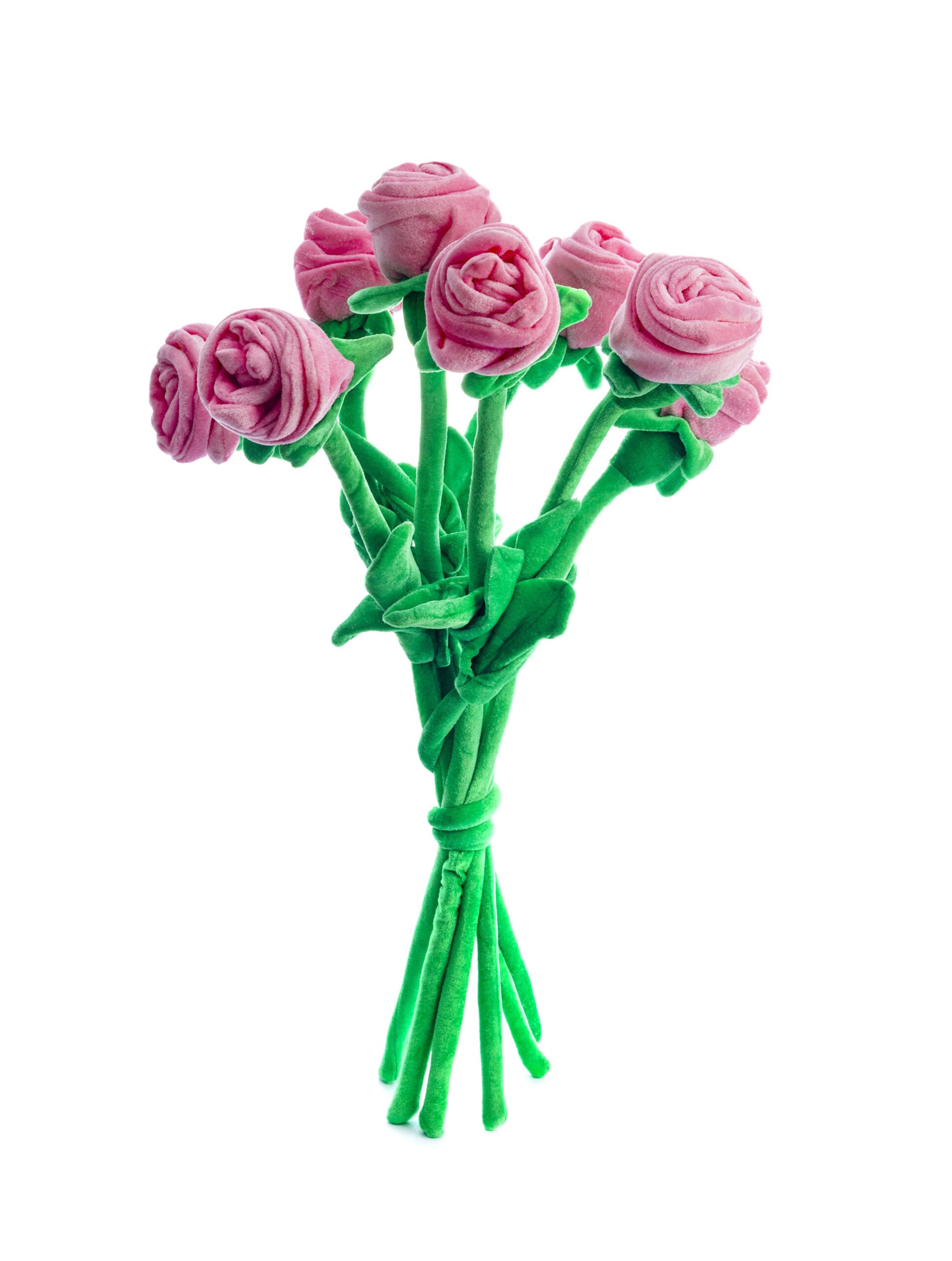 Tomido Plyšová kytice růžových růží 7 kusů 80 cm
