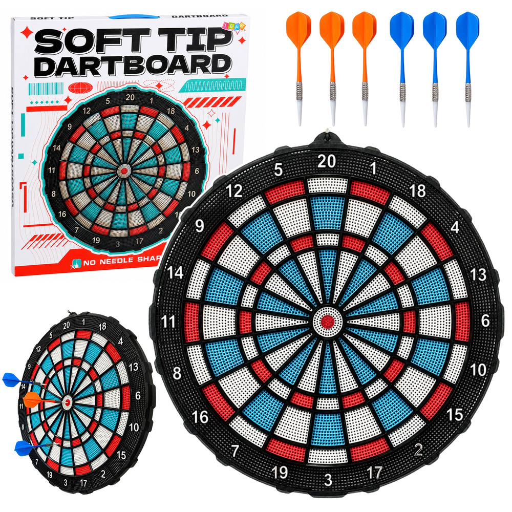 Soft tip terč na šipky 42,5 cm se sadou 6 šipek