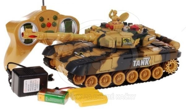 RC tank, 34 cm, zvuk hnědý