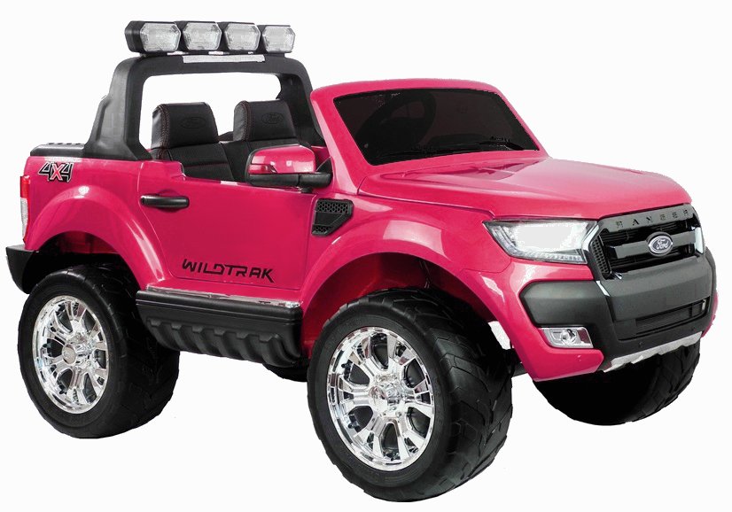 HračkyZaDobréKačky Elektrické autíčko Ford Ranger Wildtrak Luxury 2020, LCD, Lak růžové