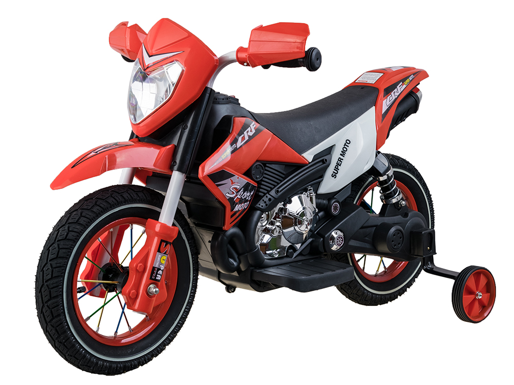 Ramiz elektrická motorka Cross s nafukovacími koly červená