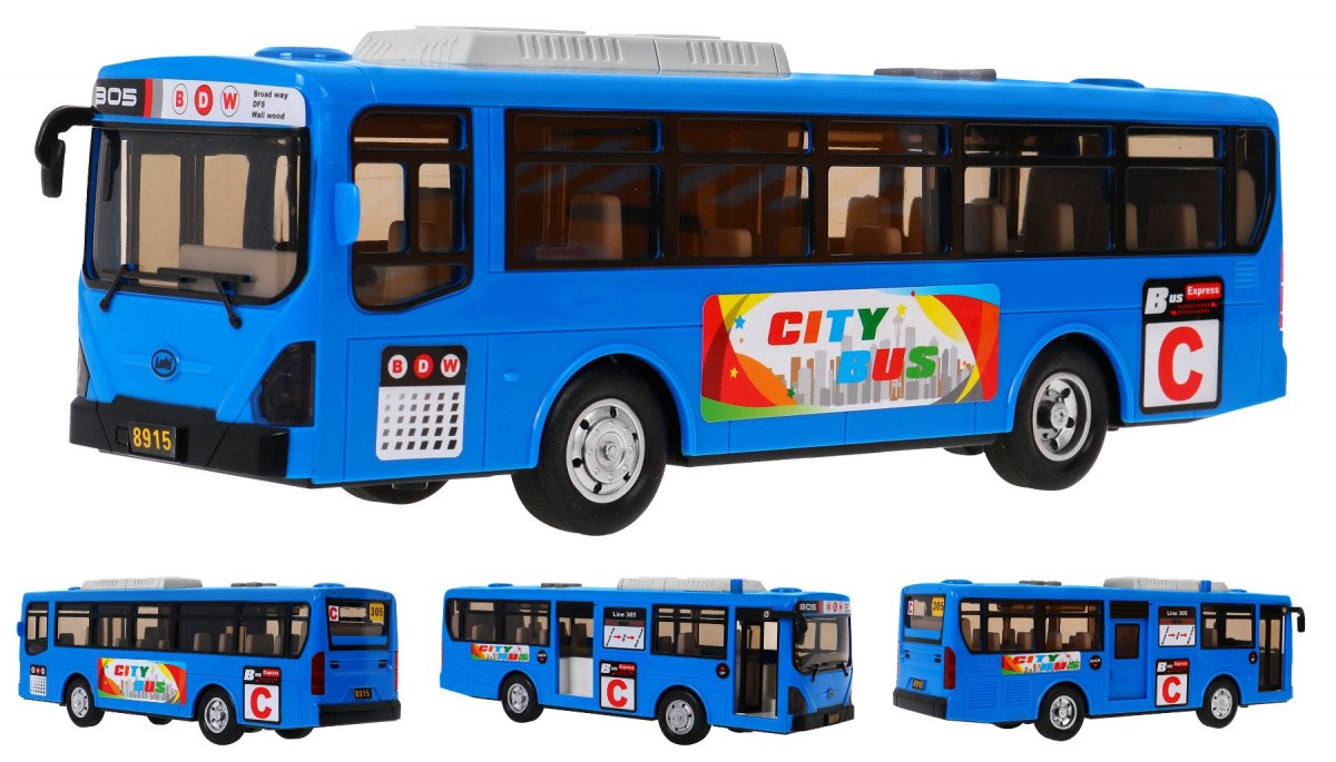 HračkyZaDobréKačky Velký hrací školní autobus modrý