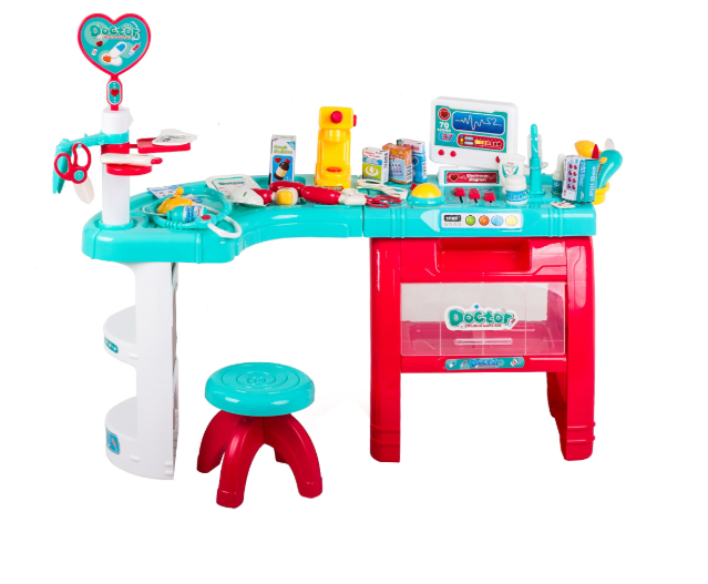 HračkyZaDobréKačky Dětský lékařský stůl s příslušenstvím