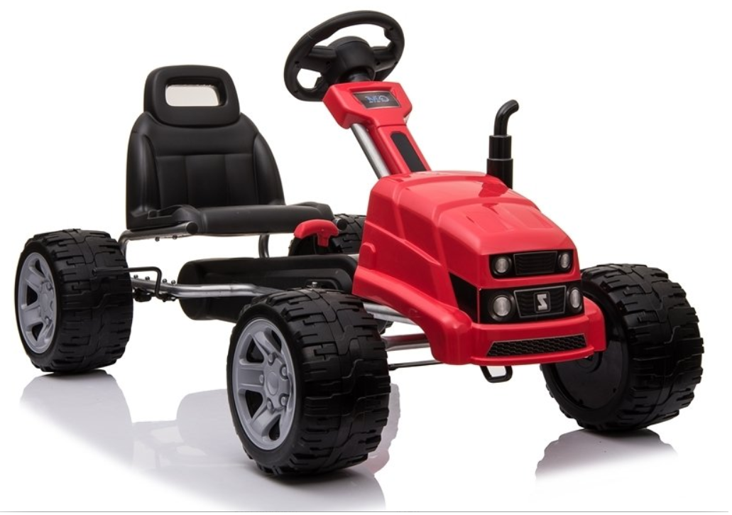 HračkyZaDobréKačky Šlapací motokára Gokart Traktor červená